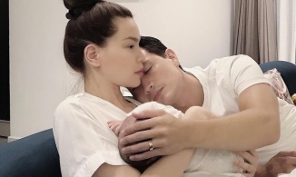 Hồ Ngọc Hà - Kim Lý đưa cặp song sinh 2 tháng tuổi đi du lịch đầu năm mới