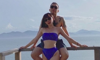 Tóc Tiên khoe ảnh bikini nóng bỏng bên Hoàng Touliver kèm lời chúc sinh nhật đặc biệt