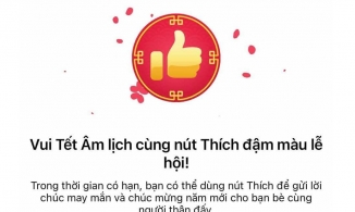 Dân tình thích thú với nút 'Like' Tết với hình tròn đỏ rực đón chào năm mới