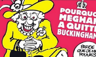 Tạp chí biếm họa Pháp gây phẫn nộ với hình vẽ Nữ hoàng Anh 'kẹp cổ' Meghan