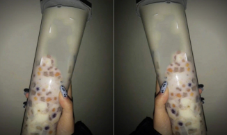 Dân tình xôn xao với ly trà sữa 'siêu to siêu khổng lồ' size XXXXXXL dài hơn 37cm 