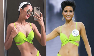 Diện lại bộ áo tắm trong trong Miss Universe, H'Hen Niê lộ rõ body '1 trời 1 vực'