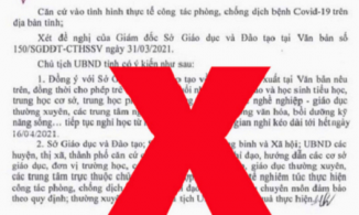 Bắc Ninh: 'Chơi lớn' ngày Cá tháng Tư, làm giả văn bản cho nghỉ học do dịch