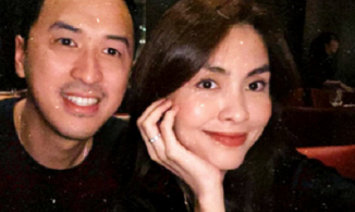 Trốn con đi hẹn hò, Tăng Thanh Hà 'mê mệt' đăng ảnh cận mặt ông xã điển trai