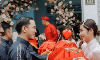 Vợ chồng Tăng Thanh Hà - Louis Nguyễn 'bão MXH' khi đi bê tráp cưới cho bạn