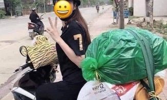 Hậu nghỉ lễ, cô gái gây choáng khi mang theo 'cả thế giới' lên thành phố 