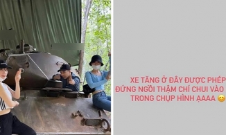 Sợ bị chỉ trích khi chụp ảnh với xe tăng, Chi Pu vội vàng đính chính