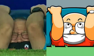 Biểu cảm tiếc nuối của HLV Park Hang Seo được vẽ thành sticker