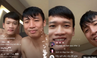 Bùi Tiến Dũng và Hoàng Đức lần đầu livestream, chỉ 5 phút đã hối hả hỏi nút tắt vì quá nhiều người xem