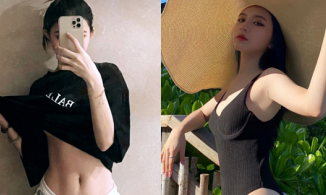 Hot girl Bâu 'đu trend' vạch áo cho người xem... chân ngực