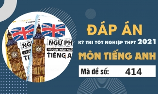 Đáp án đề thi môn Tiếng Anh mã đề 414 THPT Quốc gia lần 1 năm 2021 