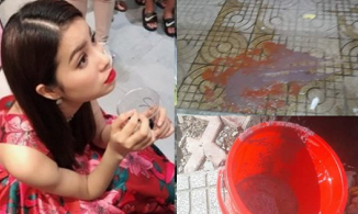 Loạt ảnh quán trà sữa Phạm Hương bị ném mắm tôm, tạt sơn đen 'hot' trở lại