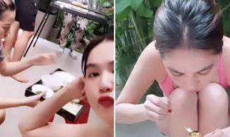 Ngọc Trinh 'chơi đồ hàng' kiểu đại gia khi ở nhà giãn cách