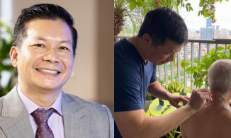 Không có gì ngoài tiền và lòng hiếu thảo, Shark Hưng cắt tóc cho bố vợ