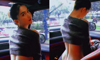 Ngọc Trinh tung ảnh 'uốn lượn' trên siêu xe, vóc dáng tăng cân là đây ư?