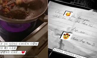 Ngô Thanh Vân khoe được tình trẻ dậy từ 5h sáng nấu ăn, còn viết thư tay mùi mẫn