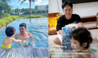 Cuối cùng, Trường Giang cũng đã khoe rõ mặt con gái Destiny, xinh giống mẹ