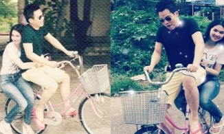 Loạt ảnh của Ngọc Trinh - Vũ Khắc Tiệp thời còn đèo nhau trên xe đạp