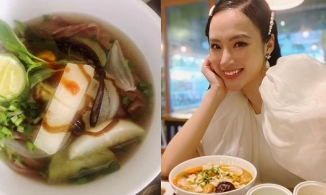 Angela Phương Trinh đăng ảnh bát phở giun đất lên trang cá nhân