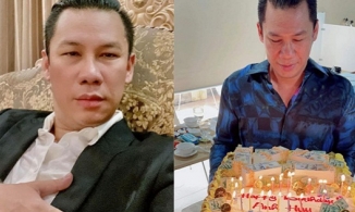 Chồng cũ Lệ Quyên khoe bánh kem sinh nhật toàn vàng miếng, đô la cả cọc 