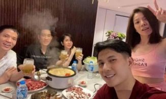 Lệ Quyên thần sắc nhợt nhạt khi tụ tập bạn bè trong ngày kỷ niệm tình yêu 