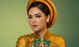 Chiến binh Miss Earth Nguyễn Vân Anh khoe sắc trong tà áo dài Việt