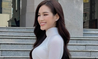Đỗ Thị Hà đẹp nền nã chuẩn con gái Á đông trước thềm Miss World