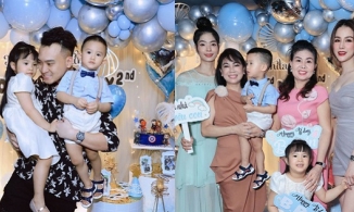 Diệp Lâm Anh trong tiệc sinh nhật 2 con: Không chụp cùng chồng, không đứng cạnh mẹ chồng