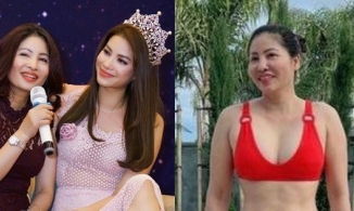 Mẹ ruột U60 của Hoa hậu Phạm Hương diện áo tắm lộ cả múi bụng