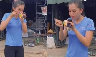 Ăn mì tôm bên thùng rác, Hoa hậu Tiểu Vy vẫn xinh đẹp thu hút mọi ánh nhìn