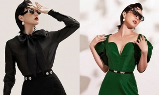 Hải Tú diện váy 'trà xanh', trang bị phụ kiện hàng hiệu xịn không mượn của ai