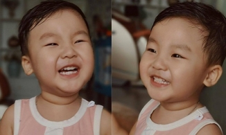 Nụ cười mắt hí đáng yêu như trai Hàn của quý tử nhà Hòa Minzy