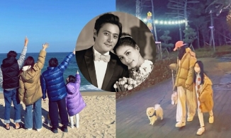 Vợ Jang Dong Gun khoe hình gia đình hạnh phúc, con gái nhỏ chiếm trọn spotlight