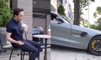 Cường Đô La đi xế hộp 11 tỷ cúi xuống nhặt 1 mẩu rác nhỏ bỏ vào thùng rác