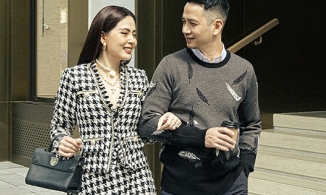 Ngọc Hiền 'Gió nghịch mùa' và chồng Việt kiều 10 năm cưới vẫn nắm tay khi ra đường