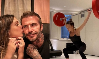 David Beckham tự hào khoe vóc dáng mơn mởn của vợ ở tuổi 47 trong phòng gym