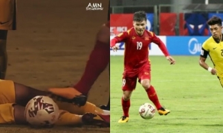 Hành động đẹp của Quang Hải trong trận gặp Malaysia khiến cổ động viên nước bạn trân trọng