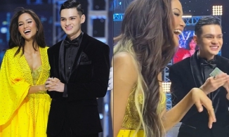 H'Hen Niê cầm cọc tiền mặt toàn tờ 500k thưởng nóng cho trai trẻ vừa đăng quang The Next Face