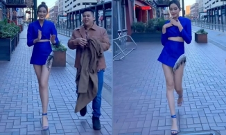 Đỗ Thị Hà diện đồ 'thời trang đi ngang thời tiết', khoe chân dài 1m11 giữa mùa đông đất Mỹ