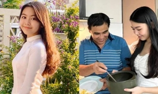 Mấy tháng không gặp, ái nữ nhà Quyền Linh đã cao vượt cả bố ở tuổi 16