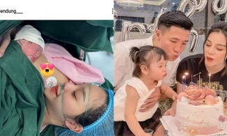 Bà xã Bùi Tiến Dũng hạ sinh con thứ 2 mà không có chồng bên cạnh