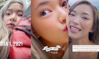 Châu Bùi đón năm mới bằng loạt ôm hôn một người giấu mặt, Binz lại được réo tên