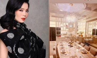 Lệ Quyên hé lộ không gian bữa tối sang như hoàng gia trong biệt thự triệu đô