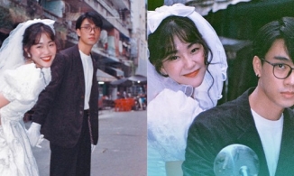 Cặp cô dâu - chú rể chụp ảnh theo concept thập niên 80, nhìn cứ ngỡ Lâm Thanh Hà - Trương Vệ Kiện