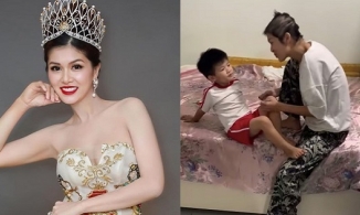 Hoa hậu đông con nhất Vbiz Oanh Yến lộ ảnh đầu tóc lởm chởm, ngoại hình tiều tụy