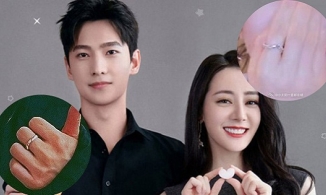 Địch Lệ Nhiệt Ba và Dương Dương đeo nhẫn đôi