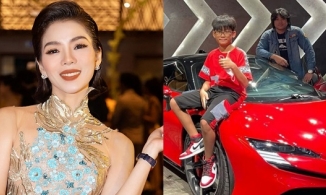 Dù ly hôn, Lệ Quyên vẫn rất gần gũi tình cảm với con riêng của chồng cũ Đức Huy