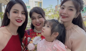 Diệp Lâm Anh về nhà chồng chúc Tết, chụp ảnh thân mật, chồng thiếu gia vắng mặt