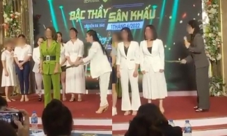 MXH xôn xao với clip thủ lĩnh bán hàng online dùng roi 'dạy' nữ đại lý cấp dưới ngay trên sân khấu