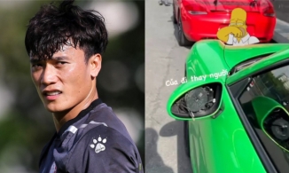Thủ môn Bùi Tiến Dũng va chạm giao thông khi lái chiếc siêu xe 30 tỷ đồng